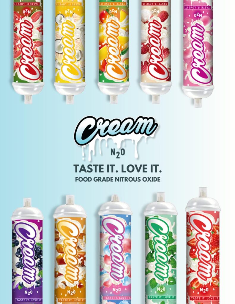 CREAM Nitrous Oxide 640g, 1 Cylinder Exotic Blooms Delivery DC Weed