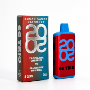 2020 HiiEffect Trio 6G Disposable Vape featuring dual strain chambers, digital display, and rechargeable battery available for weed delivery in Washington DC, Maryland, Arlington, Alexandria, Fairfax, and Northern Virginia