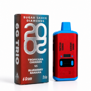 2020 HiiEffect Trio 6G Disposable Vape featuring dual strain chambers, digital display, and rechargeable battery available for weed delivery in Washington DC, Maryland, Arlington, Alexandria, Fairfax, and Northern Virginia