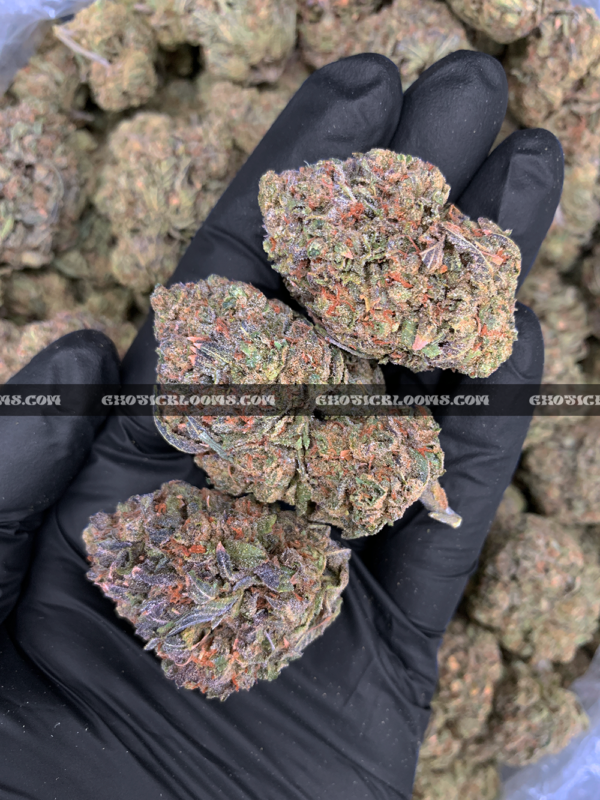 Lemon Cherry Sherbet cannabis strain for DC and Virginia weed delivery – premium frosty nugs with citrus and cherry flavor.