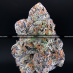 Purple Push Pop hybrid cannabis strain with frosty purple buds – available for weed delivery in DC, Virginia, and Richmond via Exotic Blooms