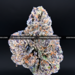 Purple Push Pop hybrid cannabis strain with frosty purple buds – available for weed delivery in DC, Virginia, and Richmond via Exotic Blooms