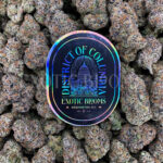 Sour Zkittlez strain – tropical citrus sativa buds with orange hairs and frosty trichomes for DC and Virginia cannabis delivery