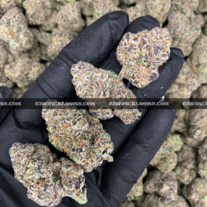 Lemonhead OG strain with zesty lemon aroma, golden trichomes, and sativa-dominant effects, available for cannabis delivery in DC and Virginia.