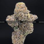 Close-up of Pink Ice Cream Cake cannabis strain flower, dense buds with trichomes, available for weed delivery in DC, Virginia, and Richmond