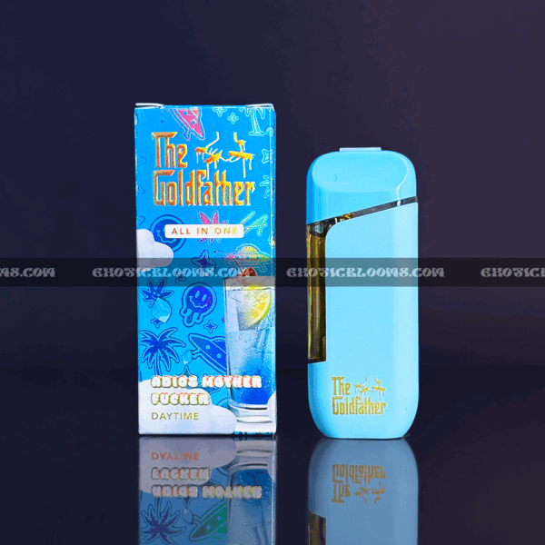 The Goldfather 2g Live Diamond Disposable Pen available for weed delivery in Washington DC, Virginia, and Maryland from Exotic Blooms