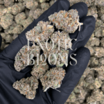 Pure Michigan Smalls strain, 23–27% THC indica-dominant hybrid with nutty chocolate mocha flavor. Small nugs with full potency, available for cannabis delivery in Washington DC, Virginia, Maryland, and Richmond.