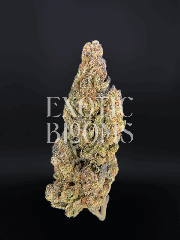 Strawberry Jack cannabis strain with 23–25% THC. Large frosty mint-green buds with amber hairs and strawberry aroma. Available for weed delivery in Washington DC, Virginia, Maryland, and Richmond.