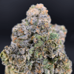 Cake Face hybrid cannabis strain with 27–30% THC, vanilla cake aroma, and euphoric balanced effects, available for weed delivery in Washington DC, Northern Virginia, Richmond, and Maryland via Exotic Blooms.