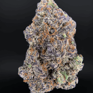Zoza by Wizard Trees—dense olive-green and deep purple buds sugar-coated in trichomes, 37-38% THC craft flower available for Washington DC, Northern Virginia, Richmond & Maryland delivery.