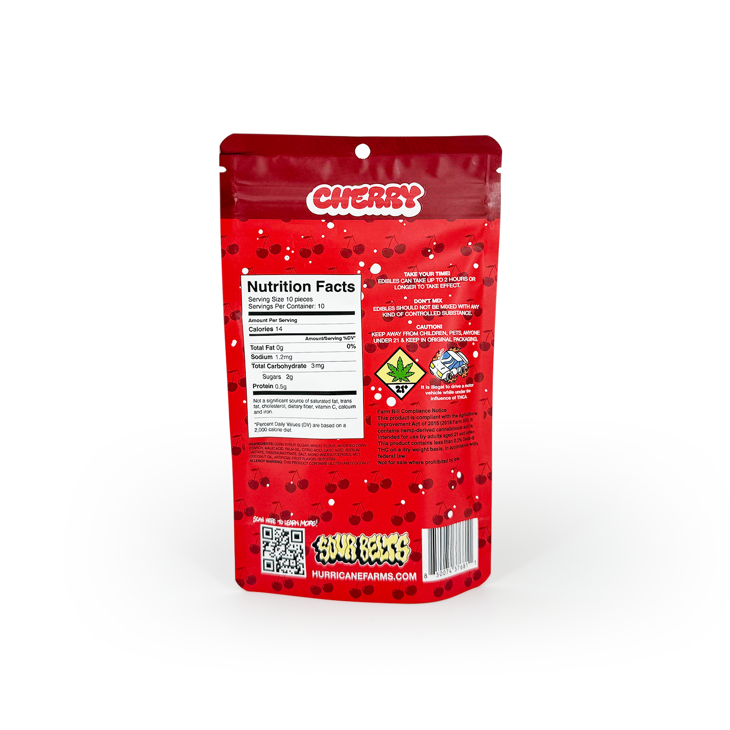 Hurricane Farms Live Rosin Sour Belts 10000MG high potency edible available for Washington DC and Northern Virginia weed delivery