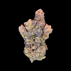 Blueberry Jam indica dominant cannabis strain with frosty trichome covered buds available at Exotic Blooms Washington DC weed delivery