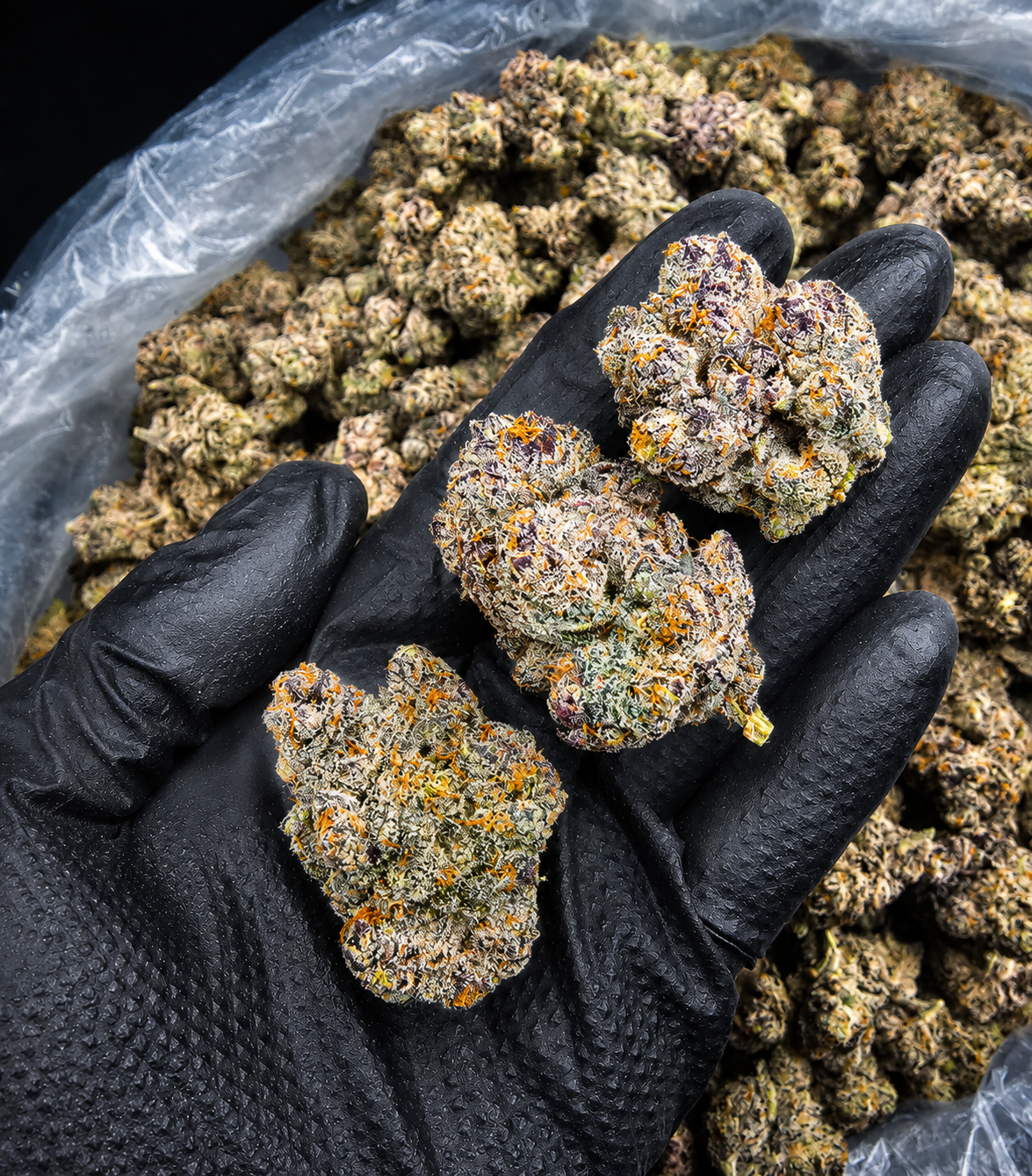 LA Pop Rockz cannabis flower featuring dense trichome-covered buds with sweet candy gas terpenes available through Exotic Blooms Washington DC cannabis delivery