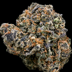 Lemon Cherry Nerdz Private Reserve indica-dominant cannabis flower featuring sweet gas, lemon candy, cherry syrup, Blue Nerdz genetics, and 32 to 35 percent THC at Exotic Blooms