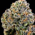 Lemon Cherry Nerdz Private Reserve indica-dominant cannabis flower featuring sweet gas, lemon candy, cherry syrup, Blue Nerdz genetics, and 32 to 35 percent THC at Exotic Blooms