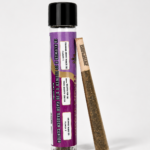 Big Chief Duo Hash Hole 2.3G infographic showing two exotic flower strains, one in each half of the pre-roll, with a 0.3G hash badder rosin core running through the center from start to finish. Available through Virginia weed delivery serving Northern VA, Richmond and Virginia Beach.