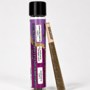 Big Chief Duo Hash Hole 2.3G infographic showing two exotic flower strains, one in each half of the pre-roll, with a 0.3G hash badder rosin core running through the center from start to finish. Available through Virginia weed delivery serving Northern VA, Richmond and Virginia Beach.