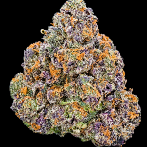 Premium Purple Jealousy flower buds by Exotic Blooms, showcasing dense trichomes and purple hues, perfect for connoisseurs in DC and Virginia.
