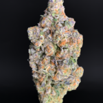 Slusherz indica-leaning hybrid flower with dense purple-green buds and frosty trichomes available for DC and Virginia weed delivery