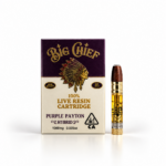 Big Chief 100% Live Resin Cartridge 1G with premium wood-tip hardware and full-spectrum live resin, featured by Exotic Blooms in Washington DC and Northern Virginia.
