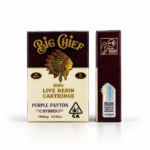 Big Chief 100% Live Resin Cartridge 1G with premium wood-tip hardware and full-spectrum live resin, featured by Exotic Blooms in Washington DC and Northern Virginia.