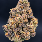 Frog’s Poison by G3 Cultivators, a potent indica-heavy indoor strain with Animal Face and Sin Mintz genetics, available through Exotic Blooms in Washington DC and Virginia.