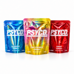 PSYCD Magic Mushroom Gummies 4g package with 10 assorted fruit-flavored gummies available in Washington, DC.