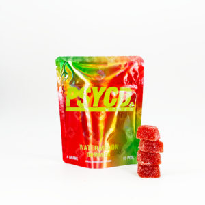 PSYCD Magic Mushroom Gummies 4g package with 10 assorted fruit-flavored gummies available in Washington, DC.