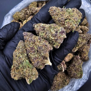 Rainbow Belts hybrid cannabis strain, 24–28% THC, Exotic Blooms weed delivery in Washington DC, Virginia, Maryland, and Richmond VA.